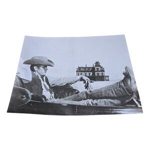 James Dean on the set of "Giant" - Ludlow Collection Black & White Print 2023